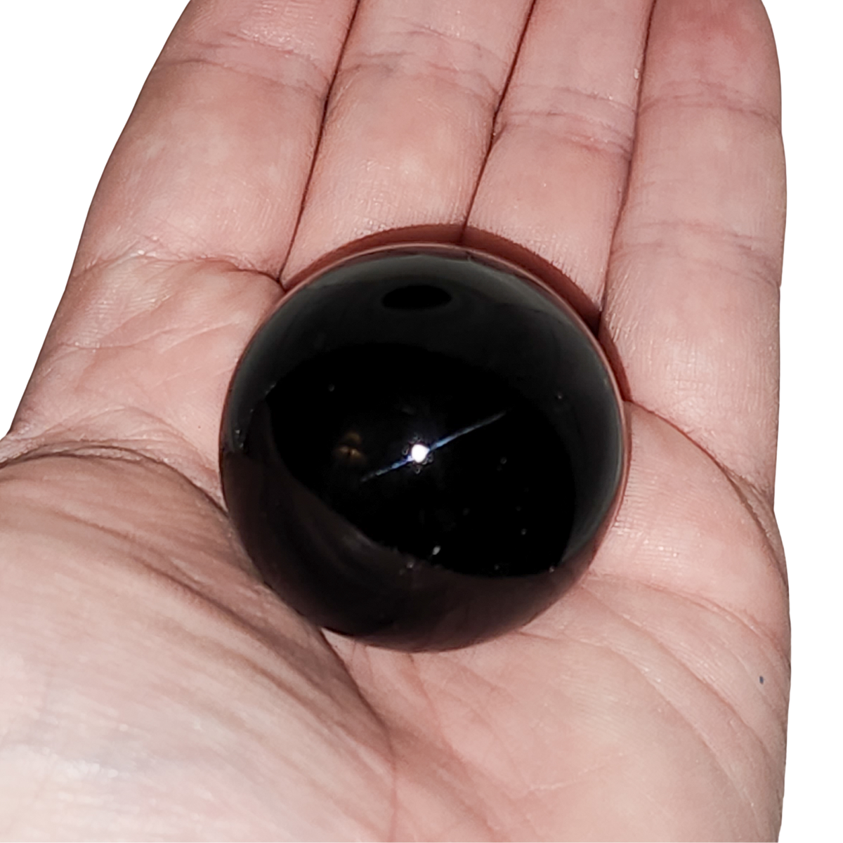 Obsidian Sphere | Black Obsidian | Mystical Meow